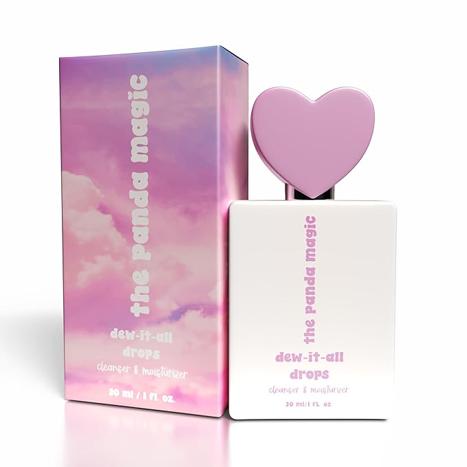 Dew-It-All Drops - Organic Face Cleanser & Moisturizer In One - Lightweight Hydrating Facial Oil for Glowing Skin ā Natural Makeup Remover & Anti-Aging Serum - All Skin Types 30mL