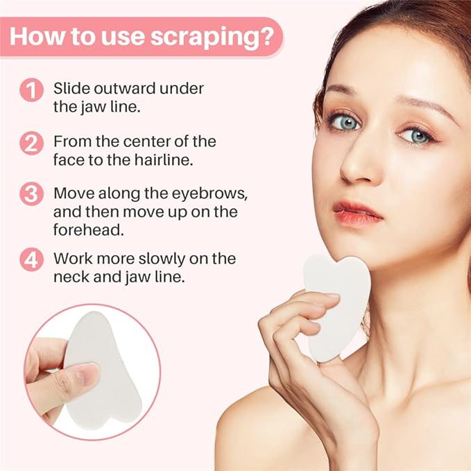 Jade Roller for Face and Gua Sha Set Face Roller,Facial Beauty Roller Skin Care Tools Massager for Face, Eyes,Forehead Neck, Body Muscle, Relaxing and Relieve Fine Lines and Wrinkles