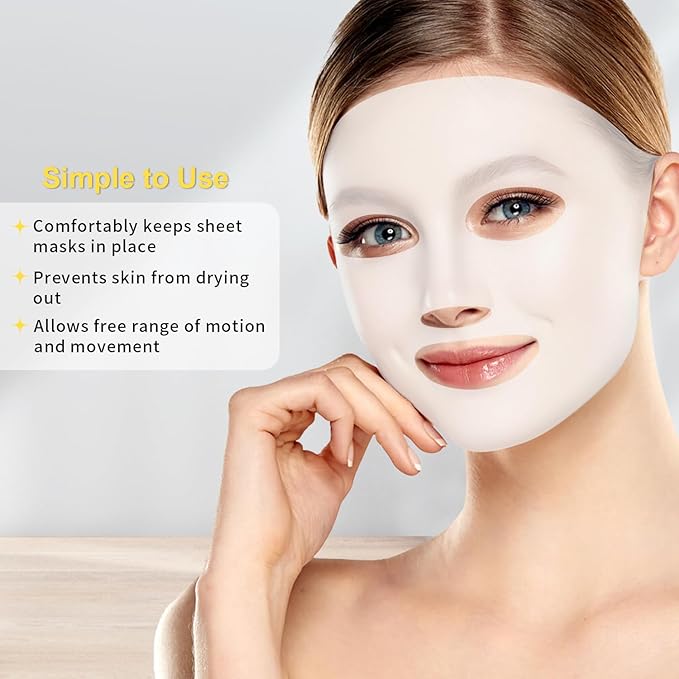 Bundle of CONBELLA Cold Face Eye Masks Ice Face Mask Hot Cold Compress and Ice Face Mask and 2PCS Silicone Face Mask Cover Set