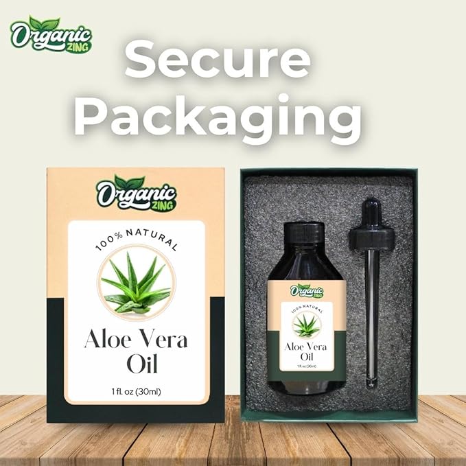 Aloe Vera Oil (Aloe barbadensis) | Pure & Natural Carrier Oil for Skincare, Hair Care & Massage - 30ml/1.01fl oz