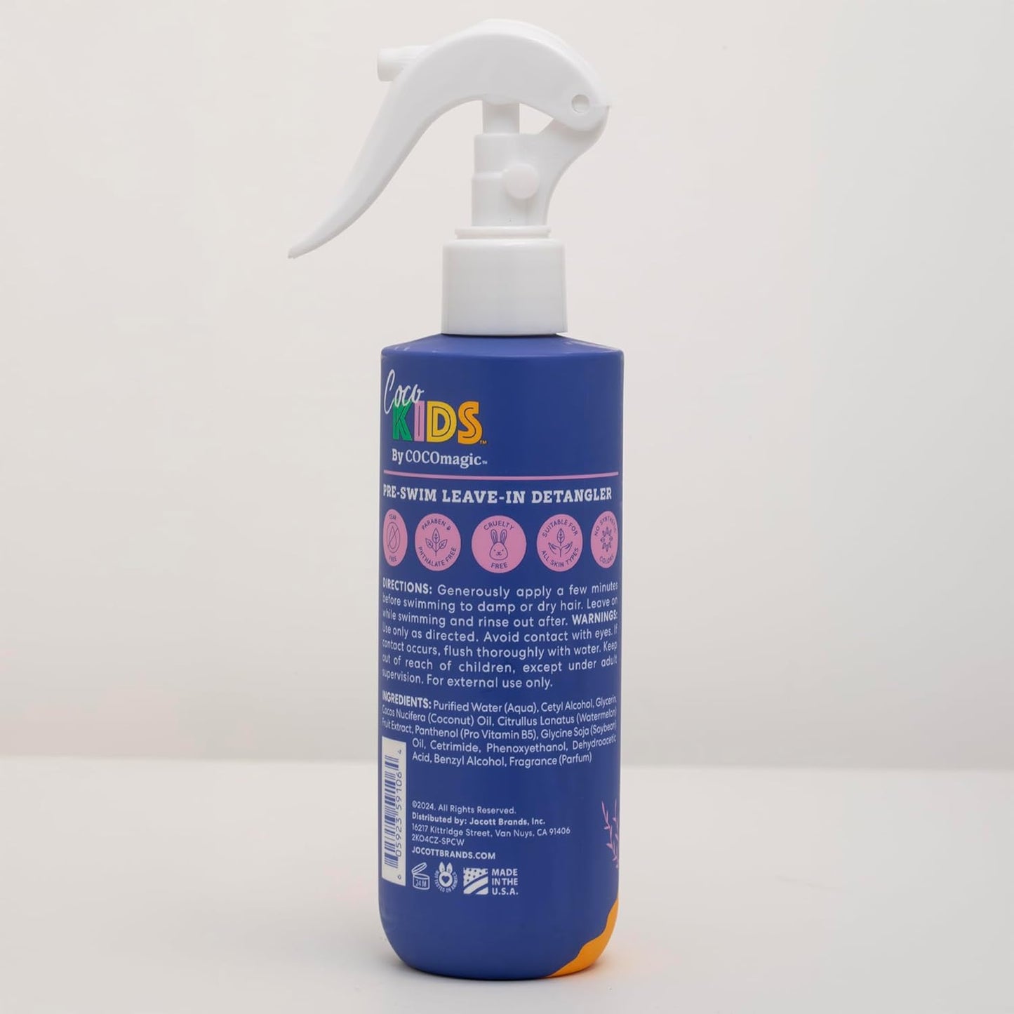 Cocomagic CocoKids Pre-Swim Leave-In Detangler | Hair Pre-Swim Protection from Chlorine & Saltwater | Hair Detangler Spray for Kids, Tear-Free, Paraben-Free | Coconut Watermelon Scent (8 Fl Oz)