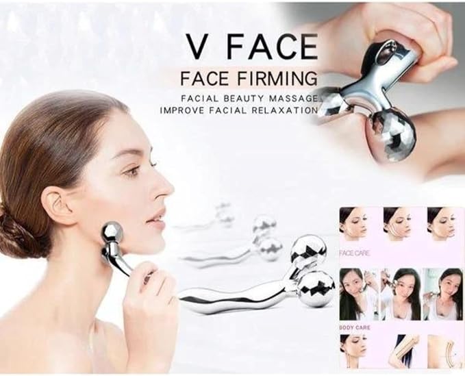 3D Daimond Cut Manual 360 Rotate Facial Massager Tool| Gua Sha Facial Skin Lifting,Reduces Eye Puffiness Anti Aging & Wrinkle Reducer| Helps in Skin Tightening, Blood Circulation