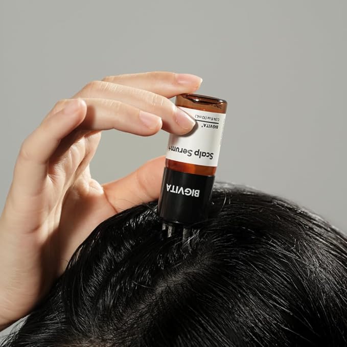 BIGVITA Scalp Serum + | Scalp Massager Applicator for Thicker, Fuller Hair | Hair Growth, Dry Scalp Relief | Biotin, AnaGain™, Centella & Natural Leaf Extracts | Soothes Itchy, Flaky Scalp