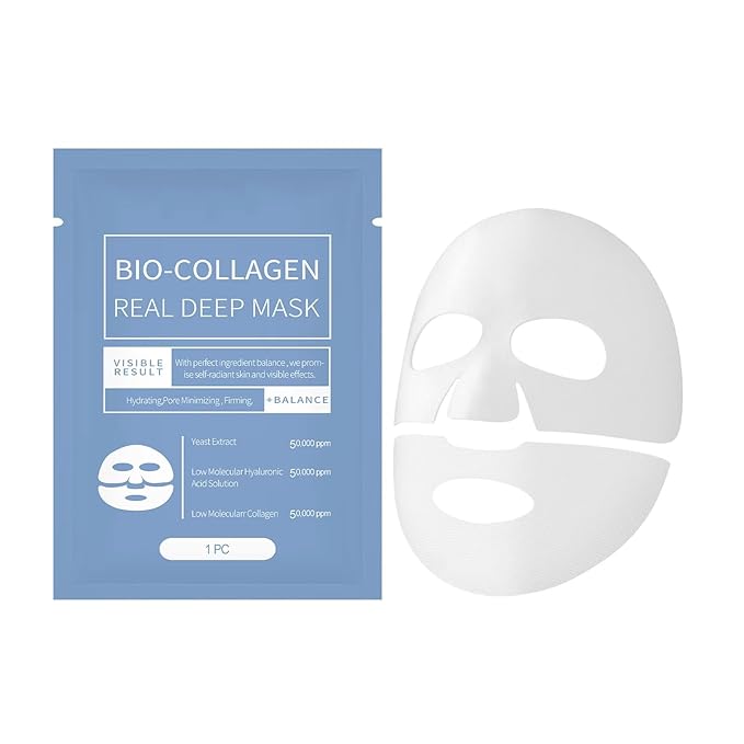 Bio Collagen Real Deep Hydration Mask ā Advanced Pore Minimizing, Firming, Wrinkle-Reducing, Skin-Nourishing & Revitalizing Facial Treatment.