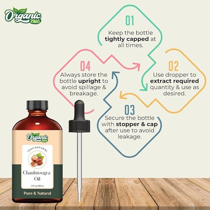 Chaulmoogra (Hydnocarpus Wightianus) Oil | Pure & Natural Carrier Oil for Skincare, Hair Care & Massage - 118ml/3.99fl oz