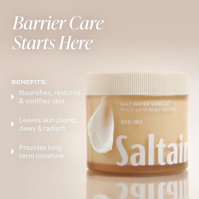 Saltair Salt Water Vanilla Body Mist 2 Pack - Fine Fragrance, Body Oil, & Multi-Lipid Body Butter Bundle