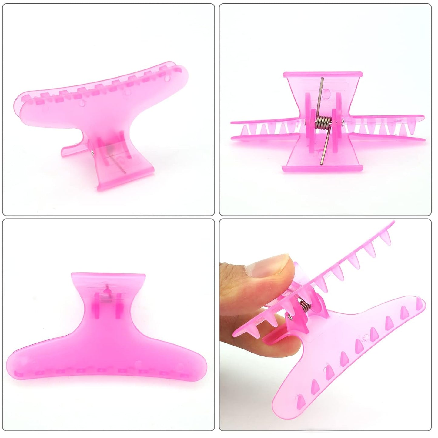 Ondder Hair Clips for Styling - Butterfly Clamps, Claw Clips, Pro Salon Hair Accessories for Women and Girls for Cutting, Coloring, and Hair Styling