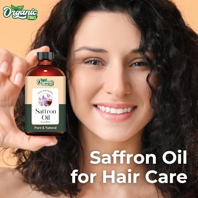 Saffron (Crocus sativus) Oil | Pure & Natural Essential Oil for Aroma, Diffusers, Skincare & Haircare- 30ml/1.01fl oz