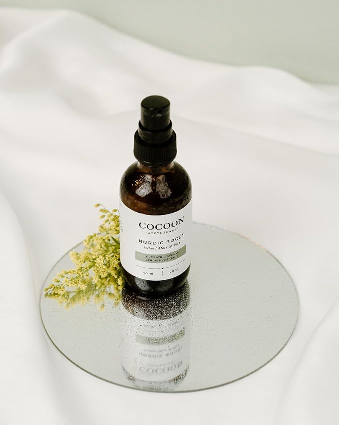 2 fl oz Nordic Boost Hydrating Serum | Ecocert Cosmos Natural | Face Serum For Women | Hyaluronic Acid, Aloe Vera, Peat Moss, Polypody Fern, Iceland Moss, Face Serum For Dry Skin