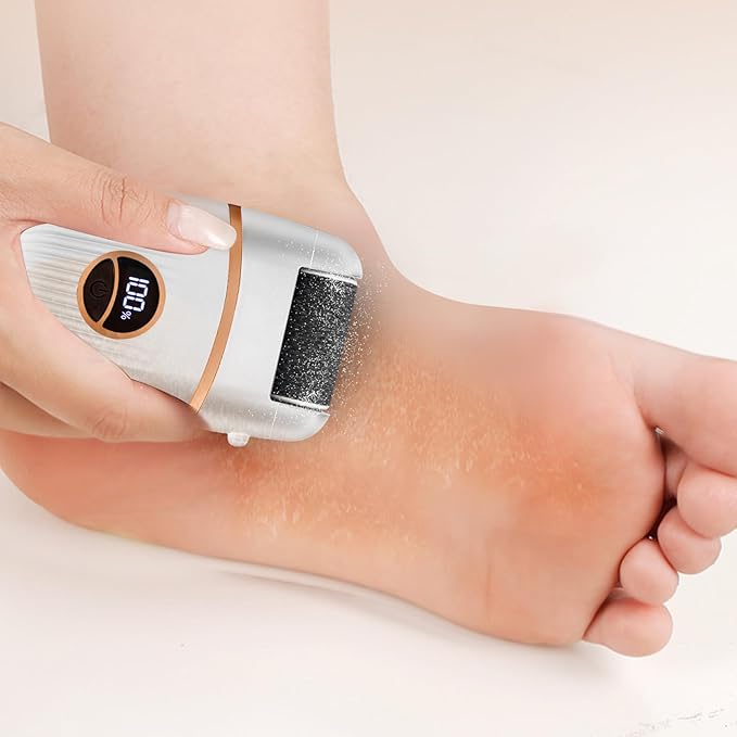 Automatic Callus Remover for Feet, Rechargeable Pedicure Tools for Feet, Electric Foot Callus Remover with 3 Roller Heads 2 Speed, Waterproof Foot File Perfect for Dead Hard Cracked Dry Skin
