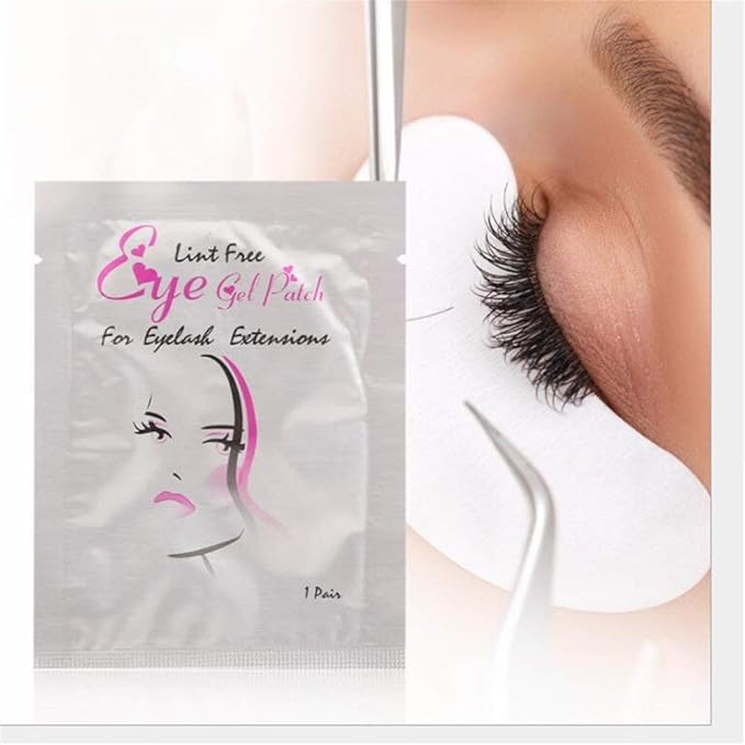 50 Pairs Eyelash Extension Under Eye Gel Pads Lint Free Eye Gel Pads for Eyelash Extension Supplies Beauty Makeup Eye Mask Kit Eye Mask Beauty Tool Accessories
