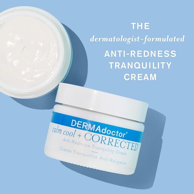 DERMAdoctor Calm Cool + Corrected Anti-Redness Cream & Bakuchiol Retinol Alternative Serum Bundle for Sensitive Skin