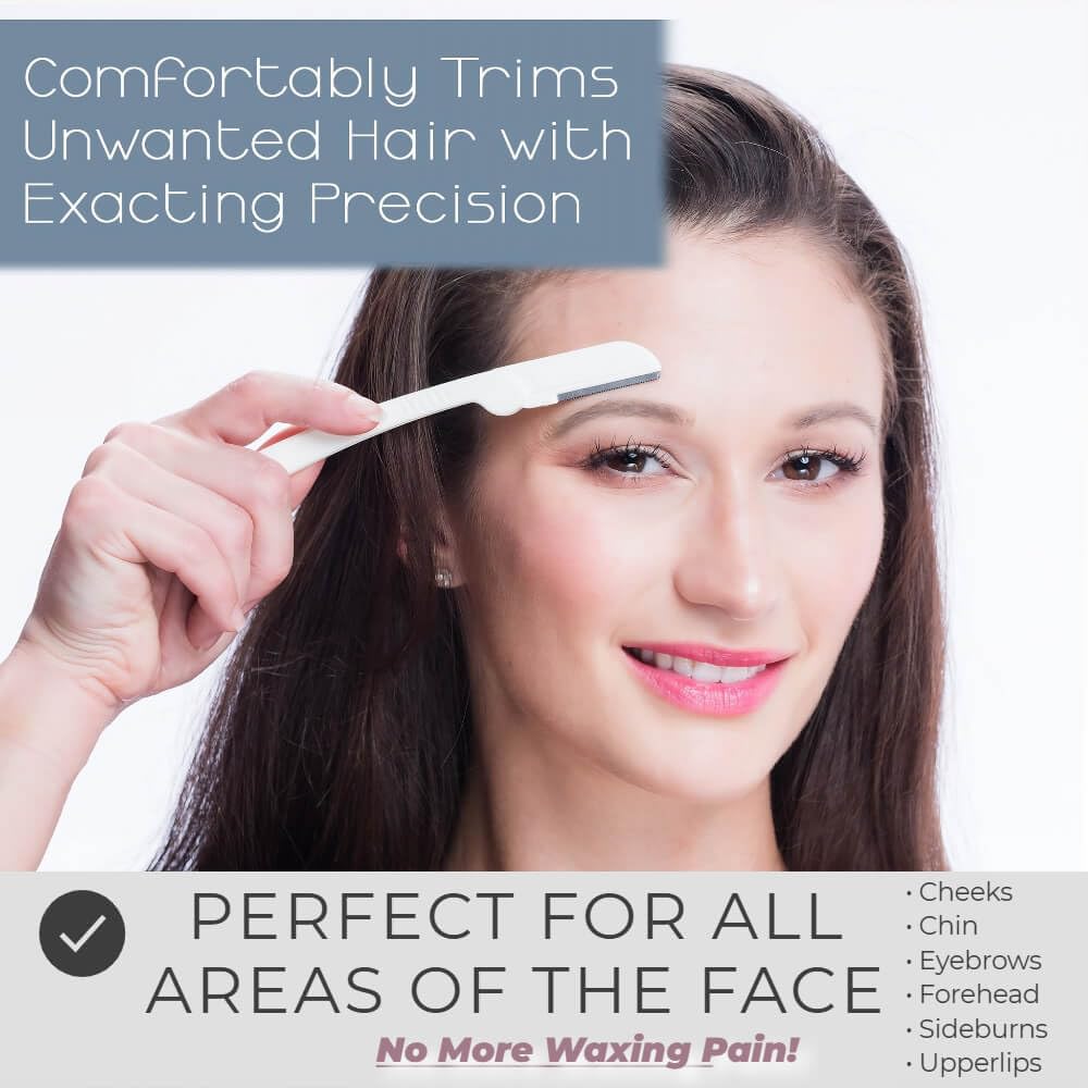 Jasclair Dermaplaning Razor (9 Count) – Face Razors for Women for Peach Fuzz, Eyebrow Shaping & Gentle Exfoliation – At Home Facial Shaver for Smooth Skin & Flawless Makeup Prep