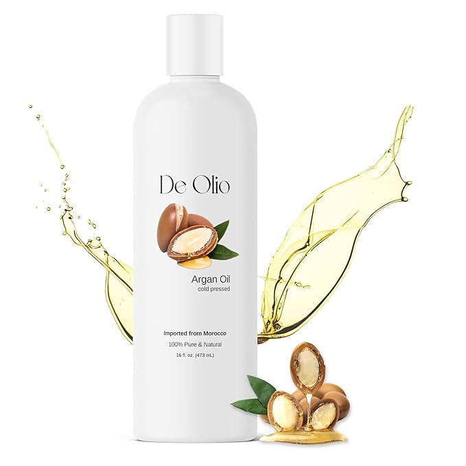 | Argan Oil of Morocco | 100% Pure & Natural Cold Pressed Argan Oil for Hair, Skin, Face | Refined Moroccan Hair Oil for Moisturizing & Strengthening | 16fl. oz. (473 mL)