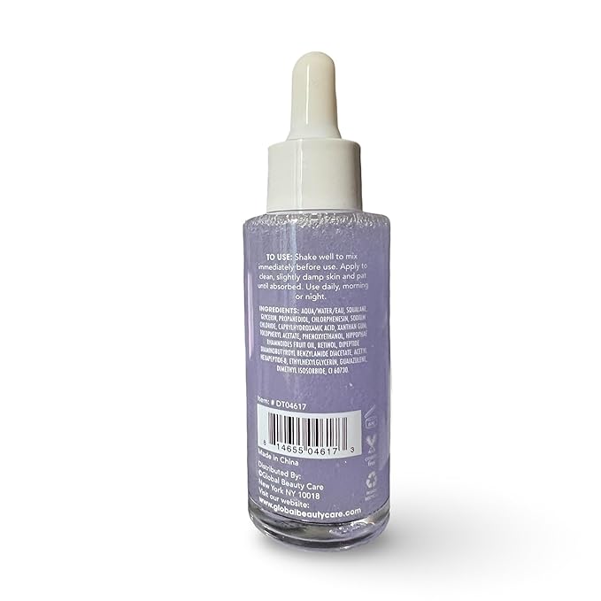 Global Beauty Care Retinol Renewing Double Serum with Peptides, 1.7 Fl Oz, Refines Skin Tone and Texture, Paraben-Free