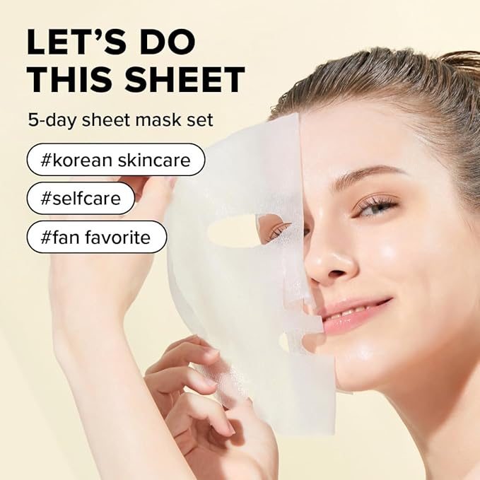 I DEW CARE Glass Skin Face Mask Variety Pack - Let's Do This Sheet | For Perfect Care Routine, Korean Face Masks Skincare, Olive Extract, Chamomile, Vitamin B3, Moisturizing, 14 Count