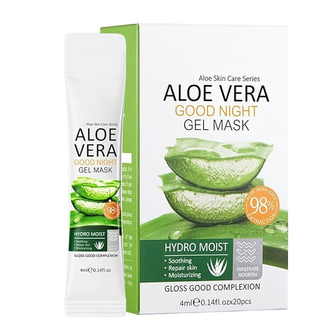 10X Collagen Anti-Aging Sleep Mask β Active Protein Technology β Intensive Hydration, Reduces Sagging & Dullness, Skin Care, Smooth & Whitilight, Cruelty-free (20PCS-Aloe Vera Jelly Mask)