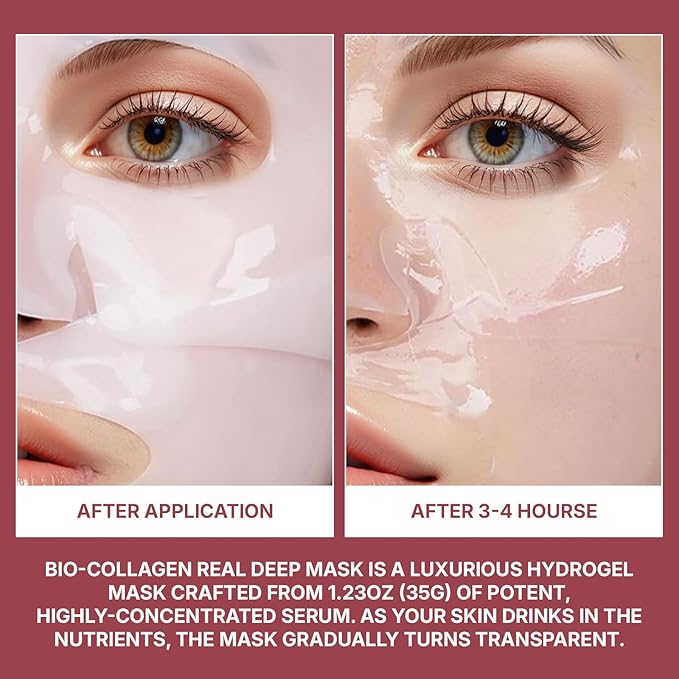 BYONE Bio Collagen Face Mask ā Hydrating & Anti-Aging Sheet Mask for Glowing Skin ā Natural Korean Skincare ā Firming, Moisturizing & Soothing ā 4 Pack