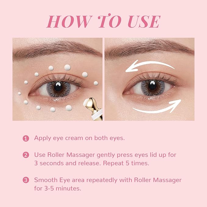 ANAI RUI Rose Caffeine Eye Cream for Dark Circles, Mother's Day Gift for Women, Anti-Aging Eye Cream with Retinol, Collagen, Hydrating, Firming, Reduce Wrinkles and Fine Lines Daily 0.5 FL OZ