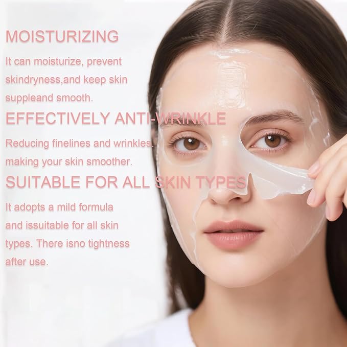 Collagen Night Wrapping Mask,Sleeping Overnight Peel off Facial Mask,Elasticity & Hydration,Hydrates and Tightens Skin,Korean Skincare for Face Glass Skin 2.65oz