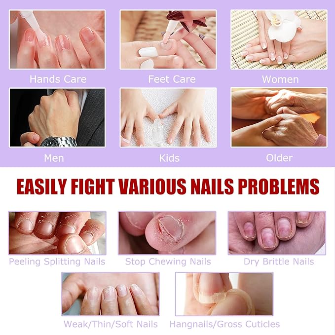 15 PCS Cuticle Oil for Nails, GRUNIL Cuticle Oil Pen for Nail Growth Treatment, Nail Strengthener for Thin Nails and Growth Nail Oil Home Nail Care Kit Pedicure Supplies Manicure Tools