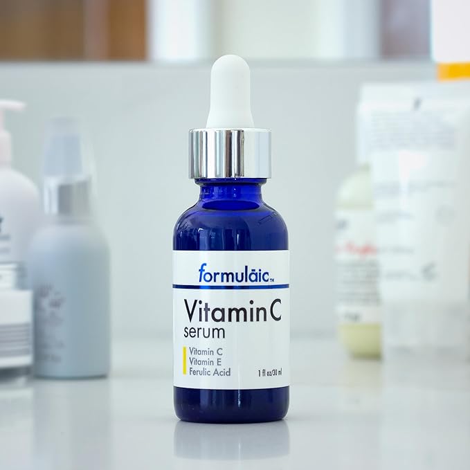 Vitamin C Face Serum with Vitamin E & Ferulic Acid, Skin Brightening Serum, Revitalizes Skin and Evens Skintone, Fragrance Free, 1 Fl Oz