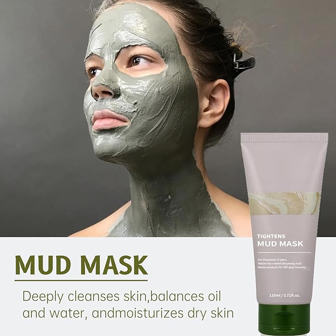 TLM Recovery Mud Mask | Relief Mud Mask | Korean Mud Masks for Face | Hydrating & Moisturizing Deep Pore Cleanser (With brush)