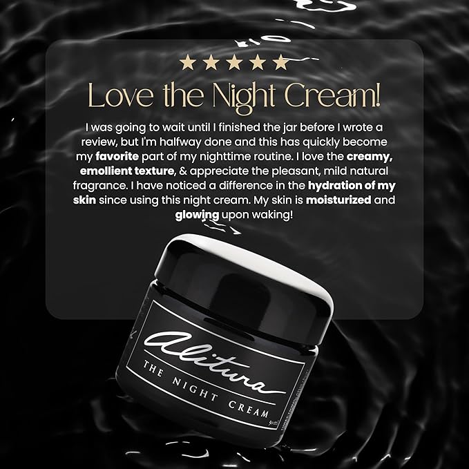 Alitura Hyaluronic Acid Anti-Aging Night Cream – Hydrating Face Moisturizer with 10% Hyaluronic Acid & Superfoods – Wrinkle Cream for Women & Men – Anti-Wrinkle Night Cream for Radiant, Youthful Skin