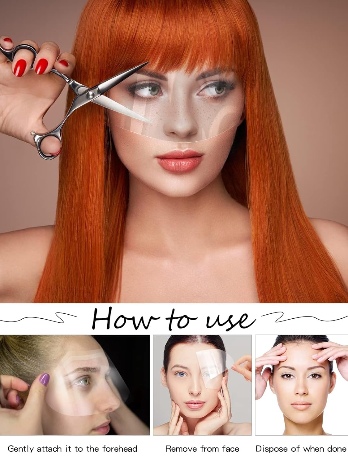 EBANKU 50 Pcs Microblading Shower Face Shields Visors, Disposable Face Shields Masks Makeup Eye Shield for Hairspray Salon Supplies and Eyelash Extensions Eye Eyelid Surgery Aftercare