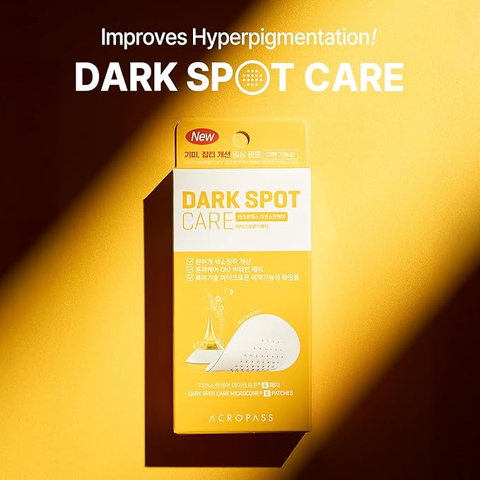 ACROPASS Spot Care Microcone for Dark Spots - Targeted Post-Blemish Treatment Patch, Dermatologist Approved & Gentle on Skin, Cruelty-Free (6 Patches + 6 Cleansers)