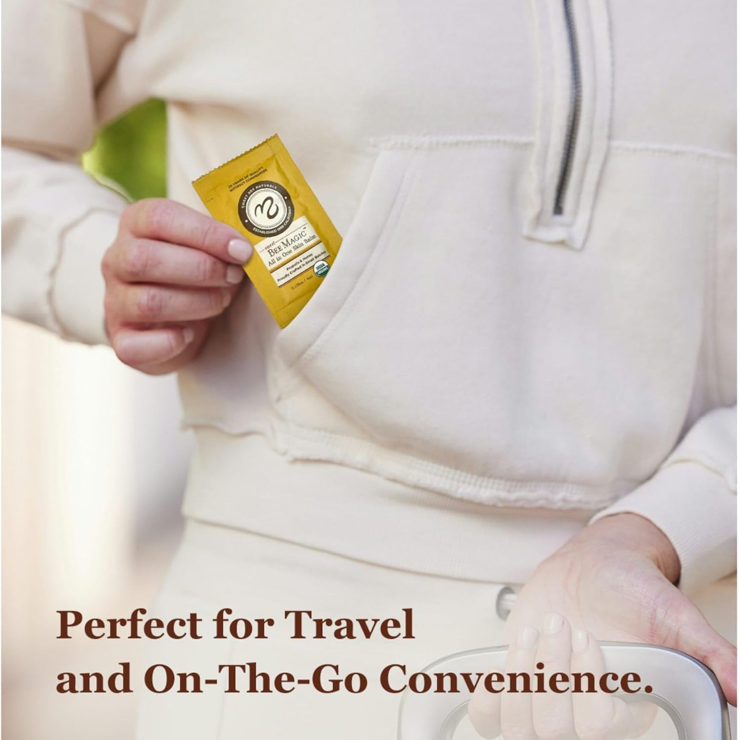 Sweet Bee Naturals All-in-One Skin Balm Sachets - 4ml Each, Certified Organic, Deep Moisture & Hydration for On-the-Go Skincare, Ideal for Busy Lifestyles, Travel-Friendly - 15 Pack