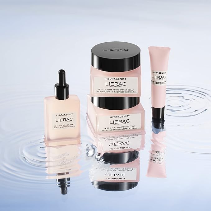 Lierac Hydragenist Rehydrating Eye Care - Vegan Under Eye Cream for Dark Circles, Puffiness & Fine Lines, Hyaluronic Acid for Intense Hydration, Eye Moisturizer that completes your Skin Care -15ml
