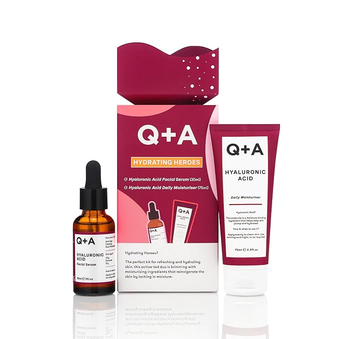 Hydrating Heroes Skincare Gift Set β A Giftset with Hyaluronic Acid Facial Serum 30ml, Daily Moisturiser 75ml for Dry, Dehydrated Skin, Vegan, Cruelty-Free, for Soft, Supple Complexion
