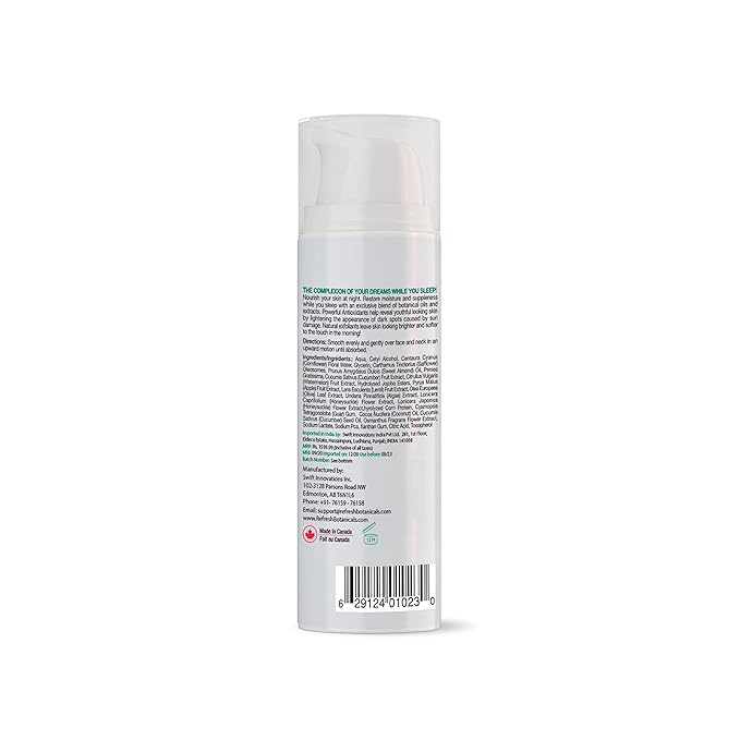 REFRESH BOTANICALS Night Restore Complex | Youth-restoring Night Cream with Cucumber and Cornflower | For Dry to Normal Skin Types | Organic & Natural | Paraben & Chemicals free | 50 ml