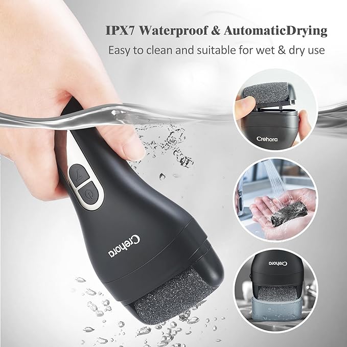 Rechargeable Electric Foot Callus Remover - Waterproof Pedicure Tool for Hard, Cracked, Dry Skin