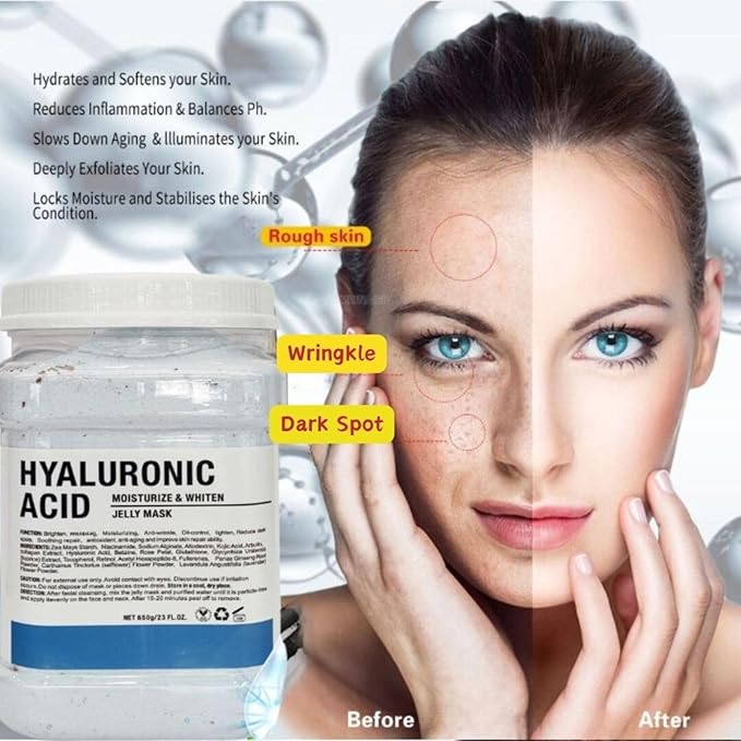 Luxury Facial Mask, Anti-Acne Skin Rejuvenation Mask for Oily and Combination Skin, Jelly mask for professionals, hydrojelly masks,Jelly Face Mask (Hualuronic Acid)