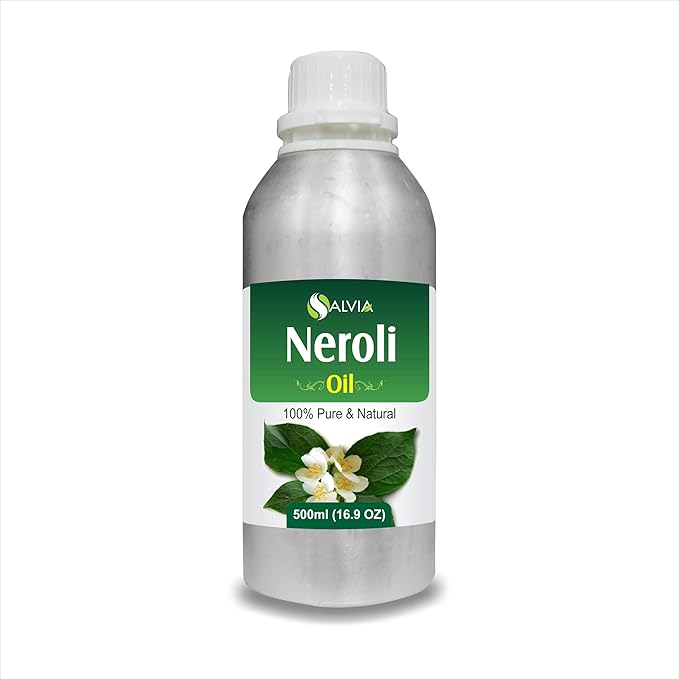 Salvia Neroli Oil (Citrus Aurantium) Therapeutic Essential Oil Amber Bottle 100% Natural Uncut Undiluted Pure Cold Pressed Aromatherapy Premium Oil by Salvia (500 ML)