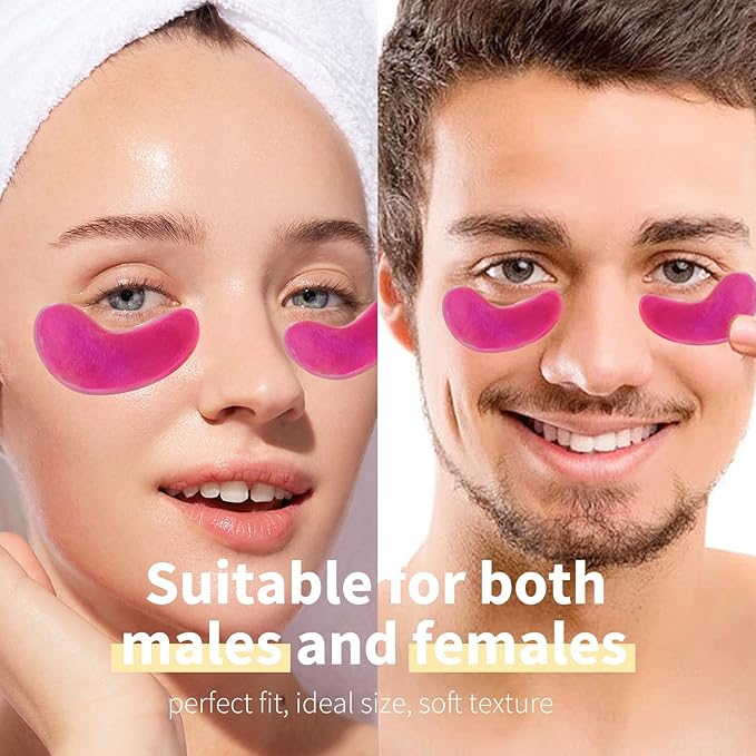 MOND'SUB Premium Under Eye Patches, Gel Eye Patches Hydrating & Refresh for Puffy Eyes, Under Eye Bags & Dark Circles, Natural Collagen Eye Gels Pads, Crystal Anti-Aging Eye Mask (Purple)