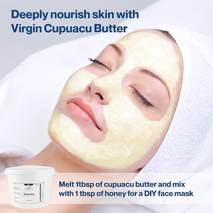 uh*Roh*Muh 100% Pure Virgin Half Gallon Cupuacu Butter from Brazil - Unrefined, Ultra-Moisturizing & Nourishing for Skin and Hair - Ideal for DIY Skincare & Haircare (Net Wt: 1.6 kg/ 3.5 lbs)