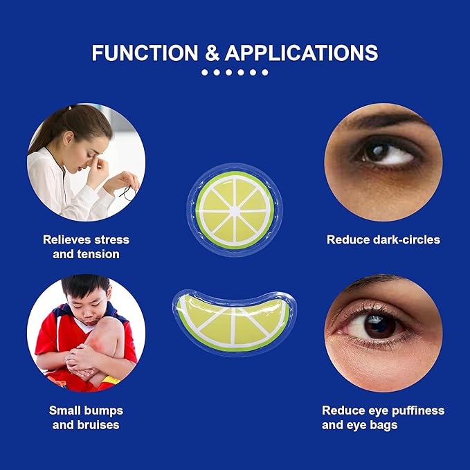 ZNÖCUETÖD Bundle of Gel Beads Ice Face Mask for Headaches, Puffy Eyes, Redness, Migraines and Gel Ice Pack Reusable Cooling Eye Pads and Under Patches