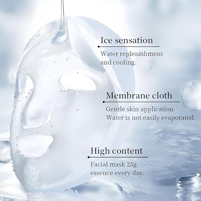 Facial mask Moisturizing face Mask - 10 Sheets, Deep Hydration, Improves Dry Skin, Sheet Mask, skincare for All Skin Types Tea Essence Mask