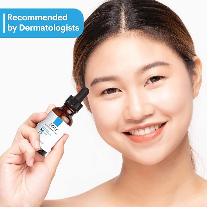 Soti 2.5% Retinol Serum, Reduces Wrinkles, Age Spots, Post-Acne Marks. Stimulates Collagen, Firm Skin, Anti Aging with Hyaluronic Acid, Niacinamide (30ml)