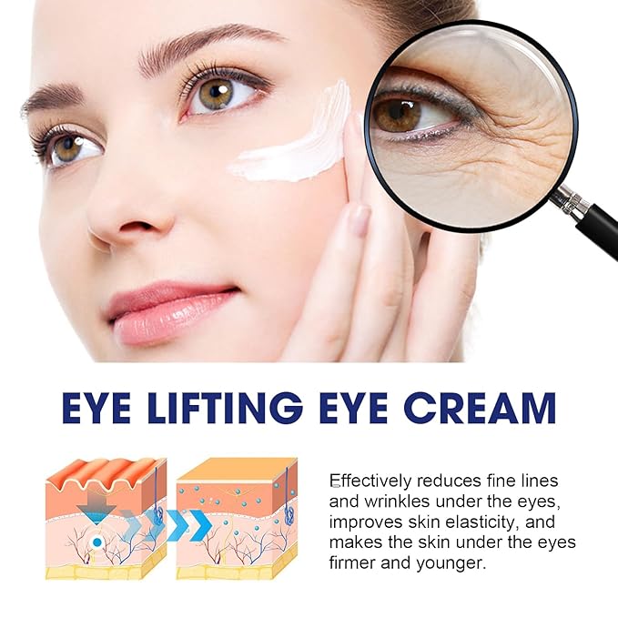 Sea Gril Anti Wrinkle Serum, Peg-8 Complex Anti Wrinkles Essence, Glozie Eye Serum, Anti Aging Firm Eye Cream, Glozie Instant Eye Lift Cream,Temporary Eye Tightener(2PCS)