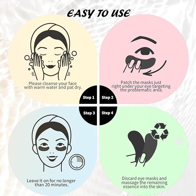24k Gold Under Eye Patches & 3 in 1 Eye Masks Gift Set, Collagen Eye Patches for Dark Circles Undereye Bags Wrinkles and Puffiness, Eye Skin Care Gift for Her