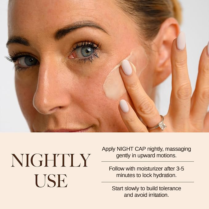 NIGHT CAP Facial Night Cream with Vitamin A, and NovoRetin Anti Aging Ointment to Minimize Appearance of Wrinkles and Fine Lines, 1.69 oz