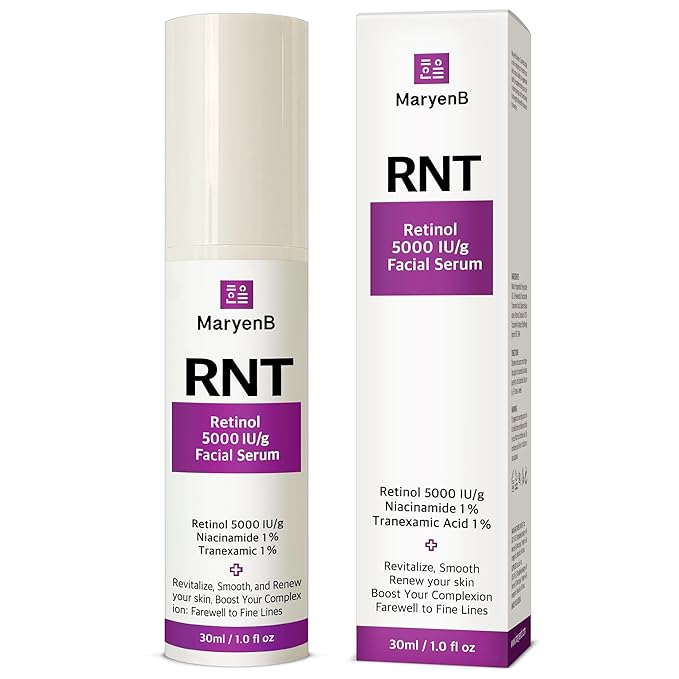 Anti-Aging Serum with Retinol 5000IU, Niacinamide, Tranexamic Acid - Skin Firming & Tone Enhancing, 1Fl Oz