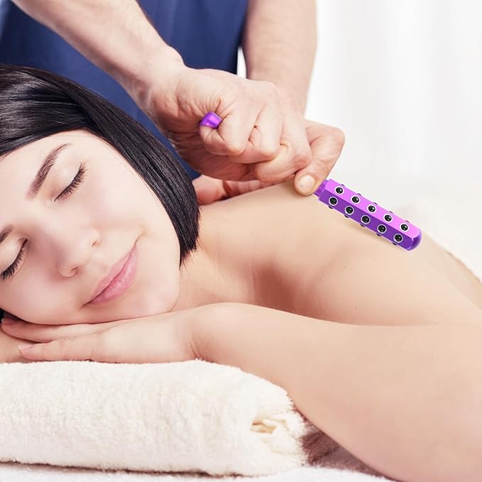 Radiance Roller 30 Germanium Stone Face Roller for Up Lifting and Skin Care,Uplift Massaging Beauty Roller,Uplifting Face Massager Roller (Purple)