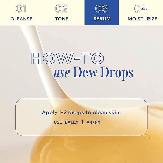 Three Ships Dew Drops Hyaluronic Acid And Vitamin C Serum - Vegan Facial Serum Brightens And Plumps Skin - Intensive Natural Face Serum for All Skin Types- As Seen on Dragon’s Den, 01 Fl Oz