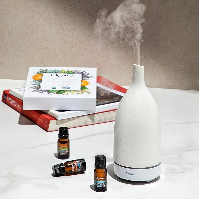 Cliganic Organic Lavender Essential Oil, 1oz - 100% Pure Natural Undiluted, for Aromatherapy Diffuser | Non-GMO Verified (Packaging May Vary)