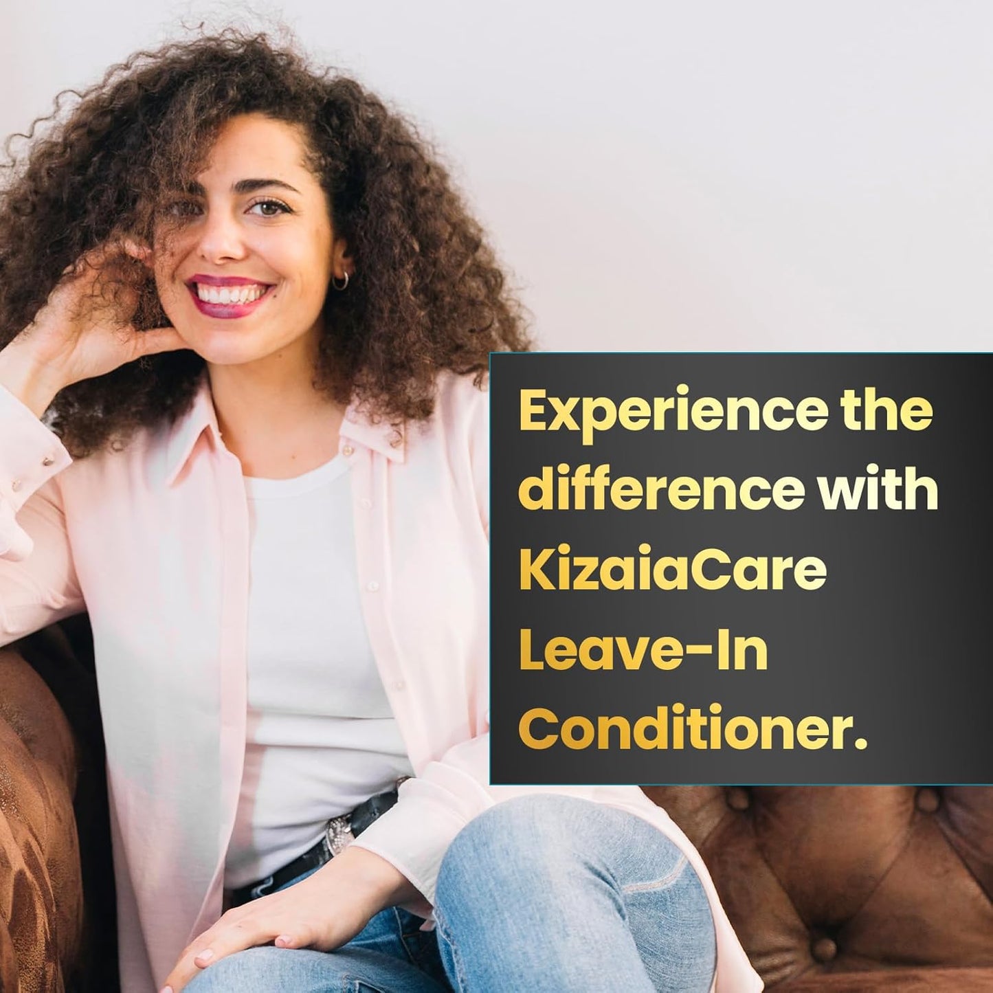 KizaiaCare Moisturizer & Leave-in Detangler Daily use for dry, tangle, matted, frizzy hair | Adds shine, and heat protection with Vitamin B5 | For all hair types, sulfate & silicone-free.